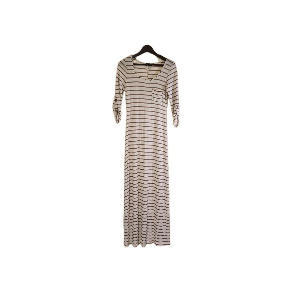 Womens CKW Maxi Dress Tan/ Brown Stripe Size Large